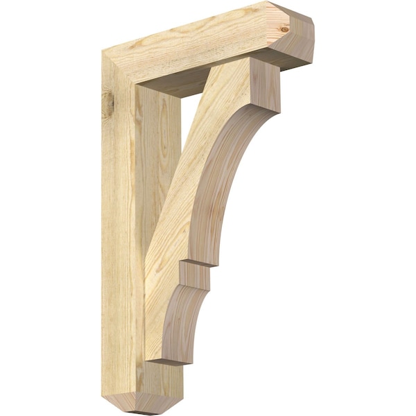 Ekena Millwork Balboa Craftsman Rough Sawn Bracket w/ Offset Brace, Douglas Fir, 6"W x 20"D x 32"H BKT0604X20X32BOA04RDF - main